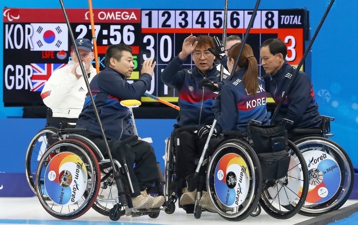 한국 휠체어컬링 대표팀. (사진 = 대한장애인체육회 제공)