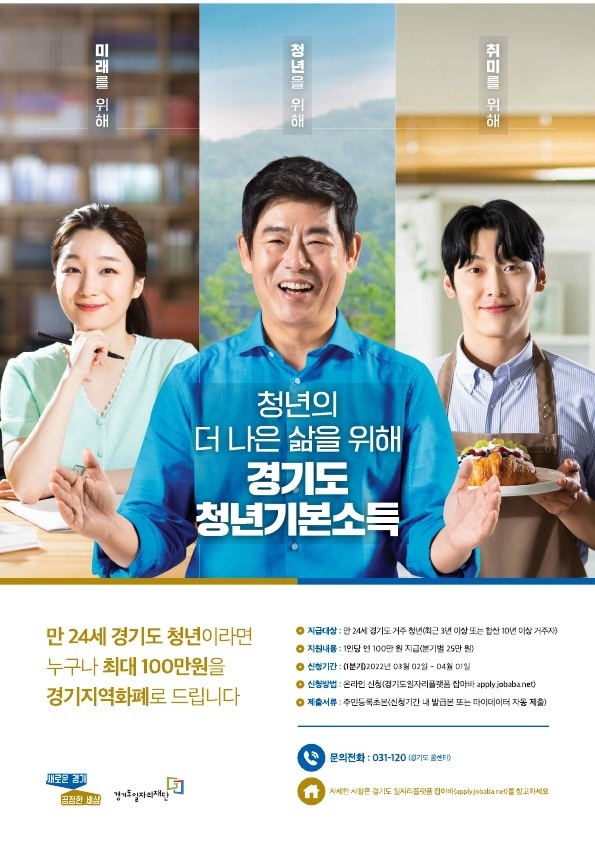 경기도, 청년기본소득 25만원 1분기 접수...4월 1일까지