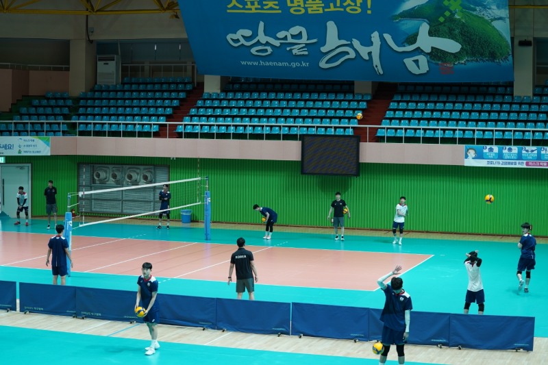 배구국가대표 상비군 전지훈련 모습 (사진제공 = 해남군)