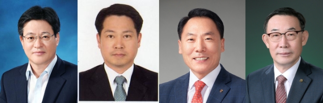 (좌측부터)농협중앙회 이재식 전무이사, 조소행 상호금융대표이사, 박태선 조합감사위원장, 우성태 농업경제대표이사/사진 제공 = 농협중앙회