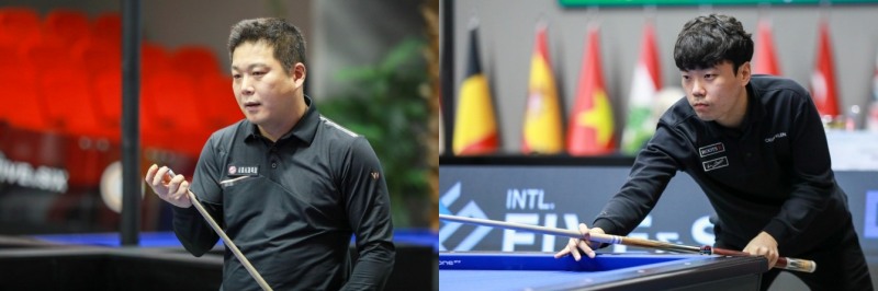 한국 팀3쿠션의 서창훈(왼쪽)과 김행직(사진=파이브앤식스)