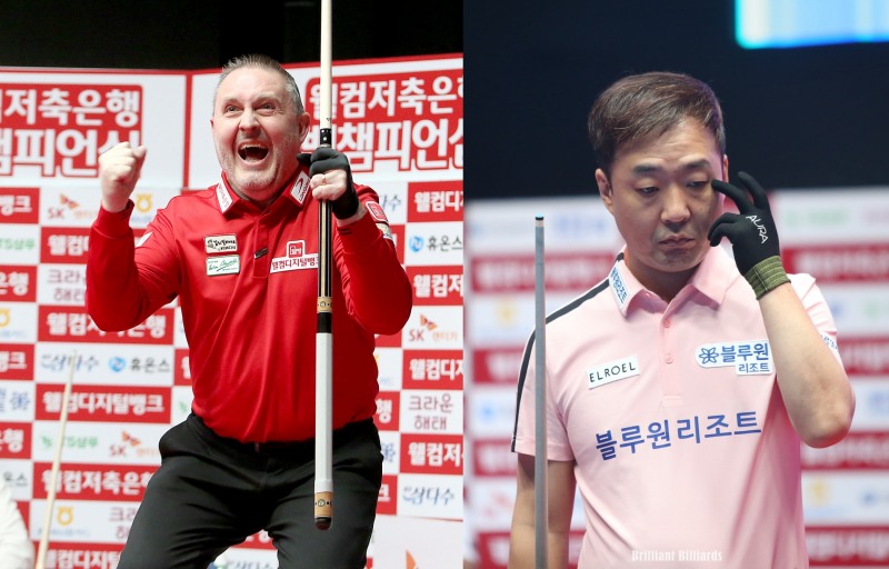 팀을 이끌고 있는 웰뱅의 쿠드롱(왼쪽)과 엄상필(사진=PBA. 브릴리언트 빌리아드)