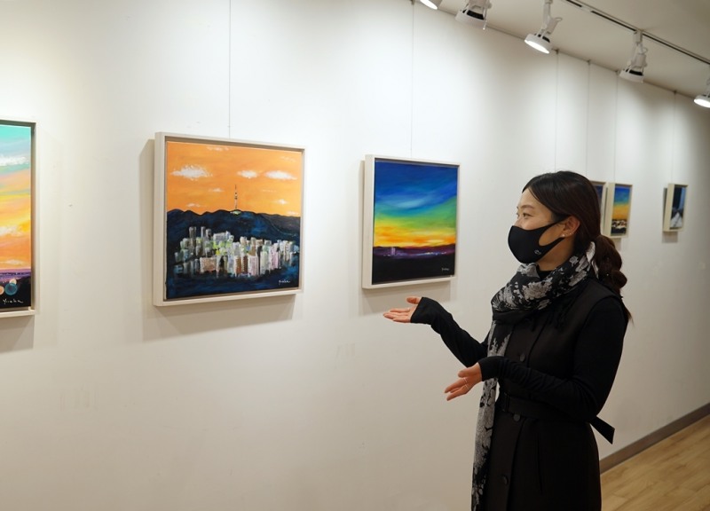 유디갤러리, 서양화가 정윤하 개인전 ‘희망의 빛’ 4월6일까지 개최
