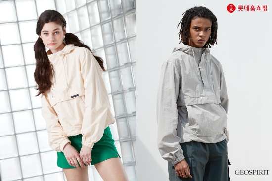 롯데홈쇼핑 단독 패션 브랜드 지오스피릿 아노락 셋업 화보 이미지