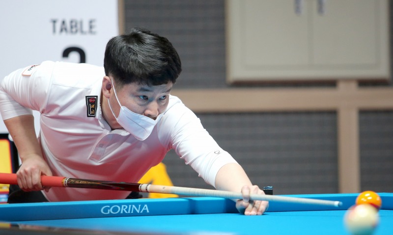 대회 첫 퍼펙트 큐의 강승용(사진=PBA)