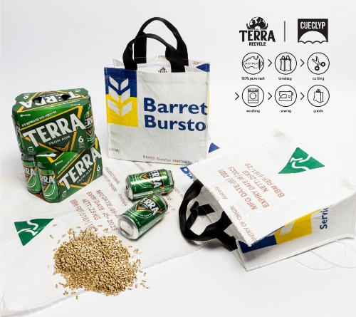 하이트진로, ‘테라·큐클리프 업사이클링백’ 선봬