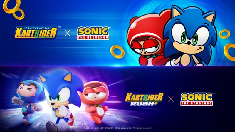 넥슨 '카트라이더' 인기 캐릭터 '다오', '소닉'과 함께 달린다