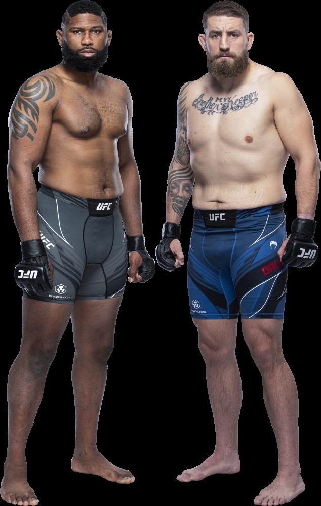 헤비급 4위 블레이즈(왼쪽)와 다우카우스(사진=UFC제공)