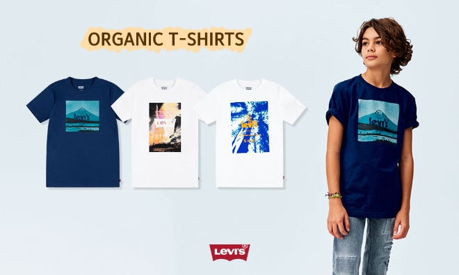 리바이스키즈, 친환경 가치 돋보이는 ‘오가닉 티셔츠 라인’ 선봬
