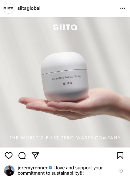 ‘어벤져스’ 제레미 레너, 시타의 ‘뉴 제로웨이스트’ 공감 표현