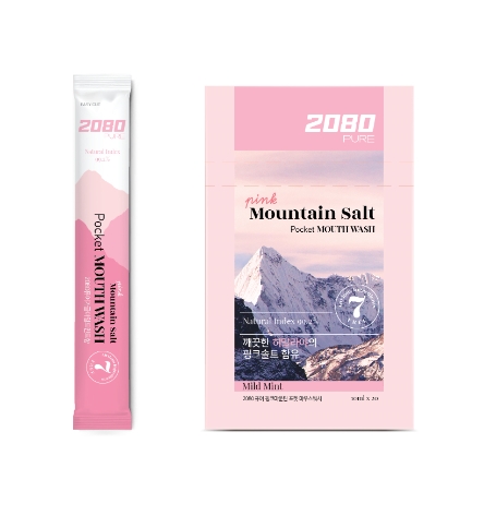 애경산업, 천연암염 함유 2080 '퓨어 핑크솔트 포켓 마우스워시' 선봰다