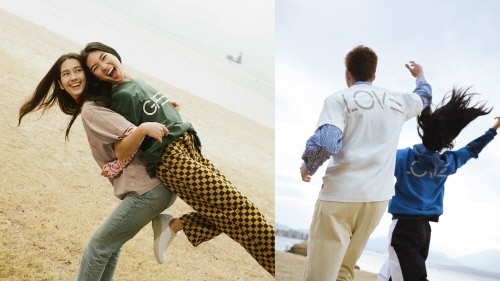 사진2: 왼쪽 컬러(Color T-shirts) 라인, 오른쪽 러브(Love Composite)