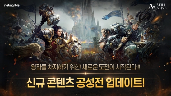 넷마블, 배틀로얄 MMORPG ‘A3: 스틸얼라이브’에 공성전 추가 업데이트