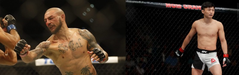 UFC 명예의 전당에 헌액된 스완슨-최두호전. 오른쪽이 최두호, 왼쪽이 스완슨.