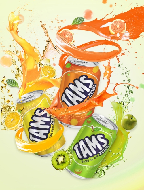 롯데칠성음료, 탄산음료 ‘탐스 제로’ 3종 출시…탄산음료 시장 '출사표'