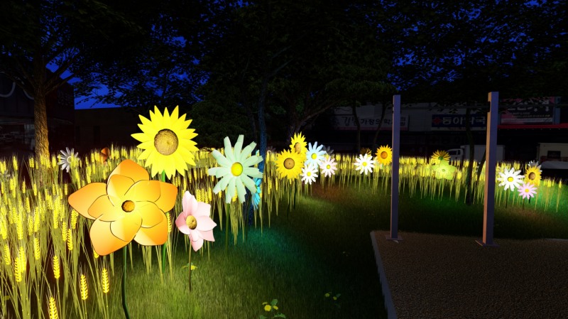 LED 꽃 조형물 모습 (사진제공 = 군산시)