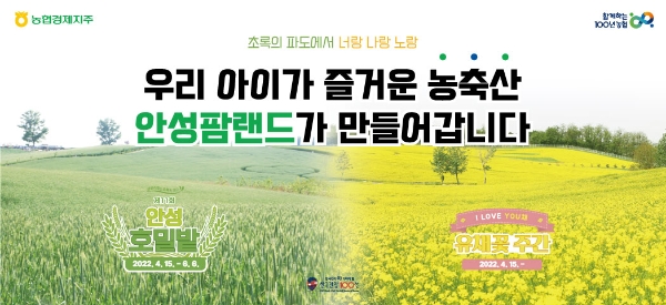붙임2. 안성팜랜드 호밀밭 및 유채꽃 주간 배너