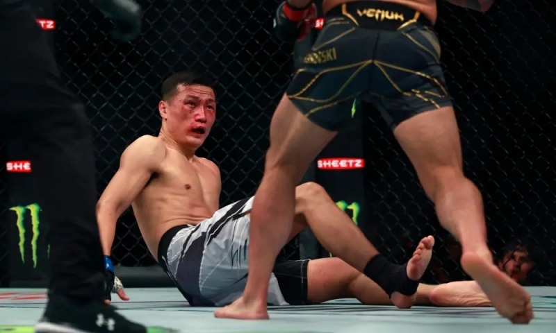 정찬성 대 볼카노프스키 경기 모습