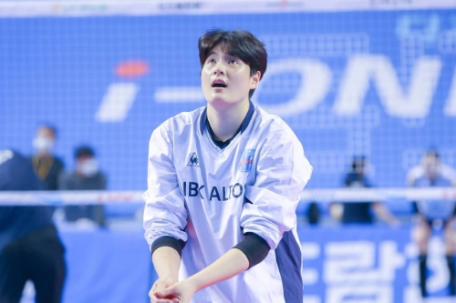 김희진 선수 플레이 모습.