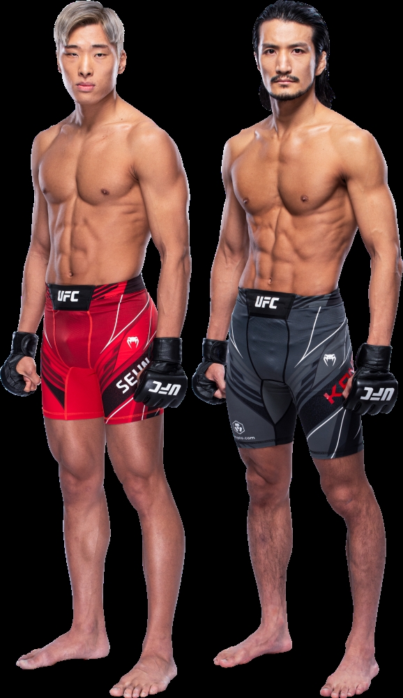 6월 12일 싱가포르 UFC 넘버링 대회에 함께 출전하는 최승우(왼쪽)와 강경호(사진=UFC)