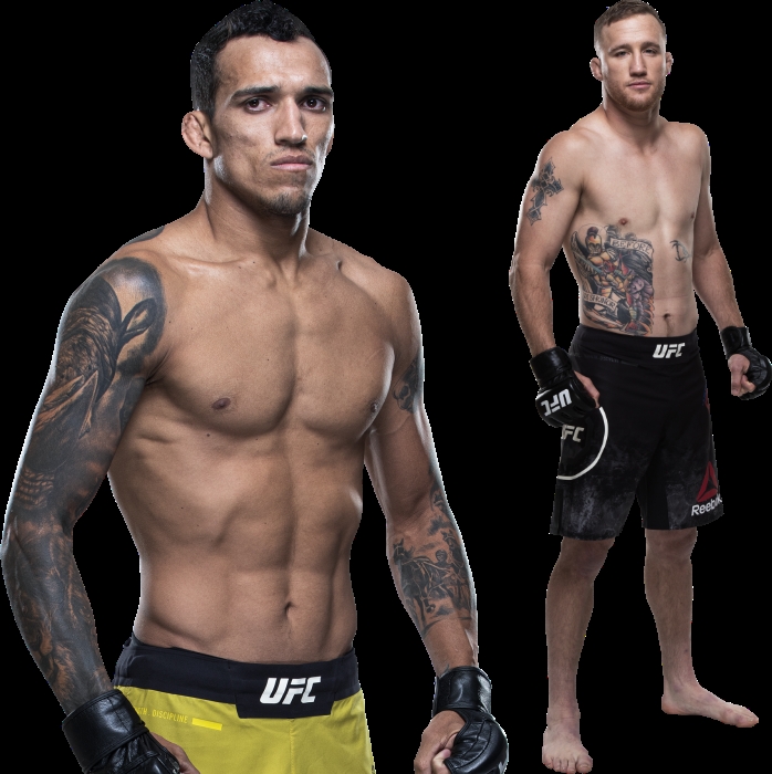 UFC의 새로운 중계권자 CJ ENM이 처음 중계하는 라이트급 타이틀전의 챔피언 올리베이라(왼쪽)와 도전자 게이치(사진=UFC)