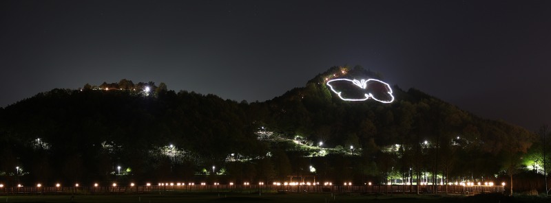 함평천지길 야관 경관조명 설치 모습 (사진제공 = 함평군)