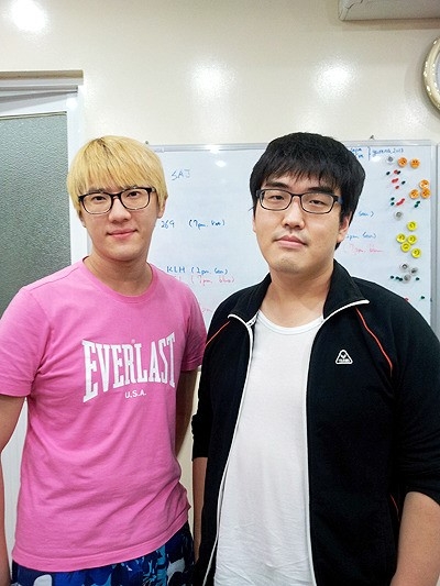 사이공 조커스 시절 이인철 감독과 함께한 허영철 감독.