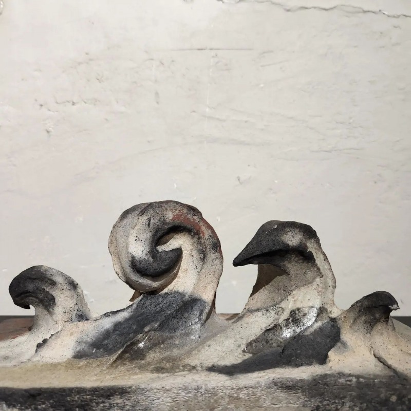 이지혜, 마음의 뿔, 2006, 청토에 라쿠소성, 12 x 39 x 21cm / 사진=Courtesy of artist, 레피카