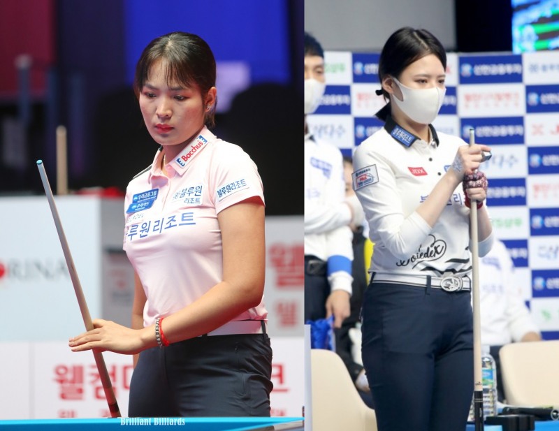 블루원의 여복 콤비 스롱 피아비(왼쪽)-서한솔(사진=PBA)