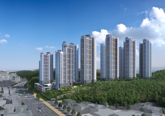 힐스테이트 환호공원 1블록 투시도