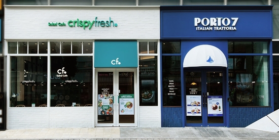 프리미엄 샐러드 카페 ‘크리스피 프레시(crispyfresh)’ 상암MBC점, 이탈리안 캐주얼 레스토랑 '포르투7(Porto7)' 상암MBC점 전경