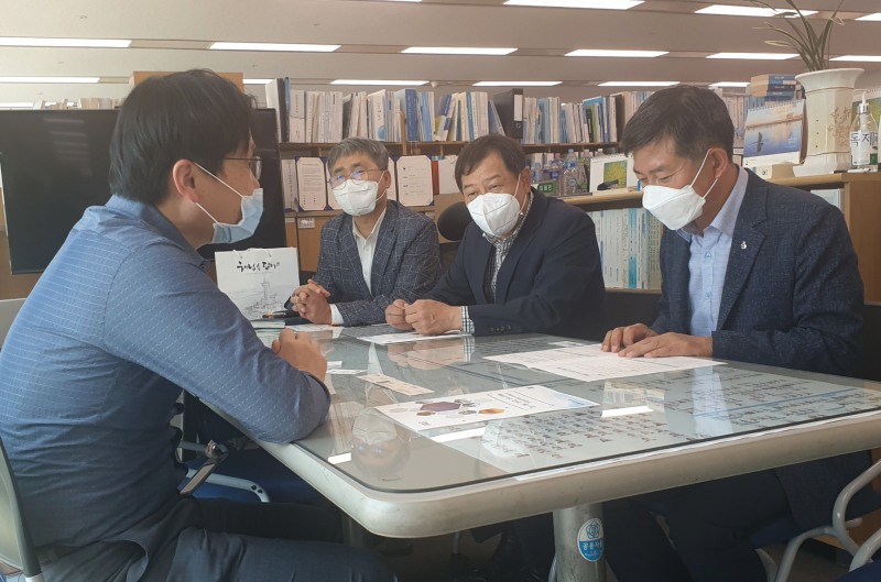 하수처리시설 국비 지원 건의 모습 (사진제공 = 해남군)