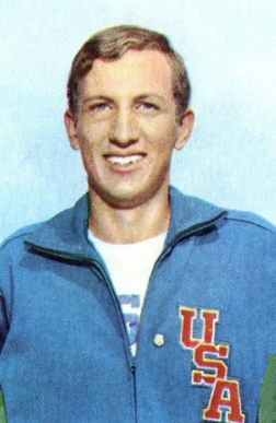 포스베리 플롭으로 1968년 멕시코 올림픽 금메달을 차지한 미국 딕 포스베리 [위키피디아 캡처]