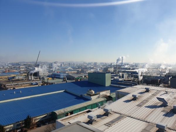 오염물질 배출 현장 모습.