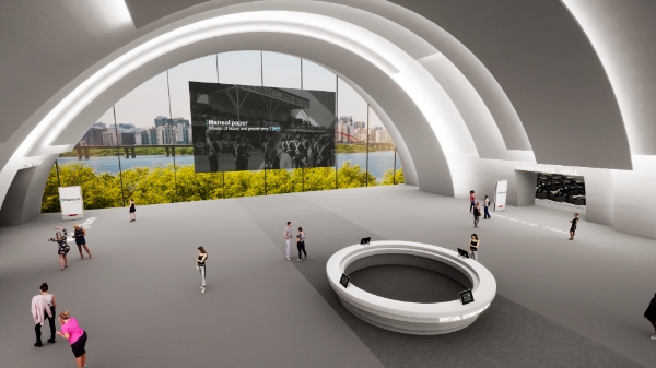 한솔제지 가상전시관 로비 전경