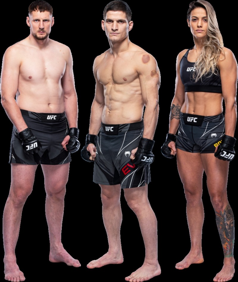 UFC FN 207의 탑독들. 왼쪽부터 볼코프, 에볼로예프. 보텔호(사진=UFC)