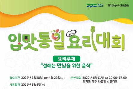 경기도 농수산진흥원, ‘입맛통일 요리대회’ 우승팀 맞추기 행사 진행