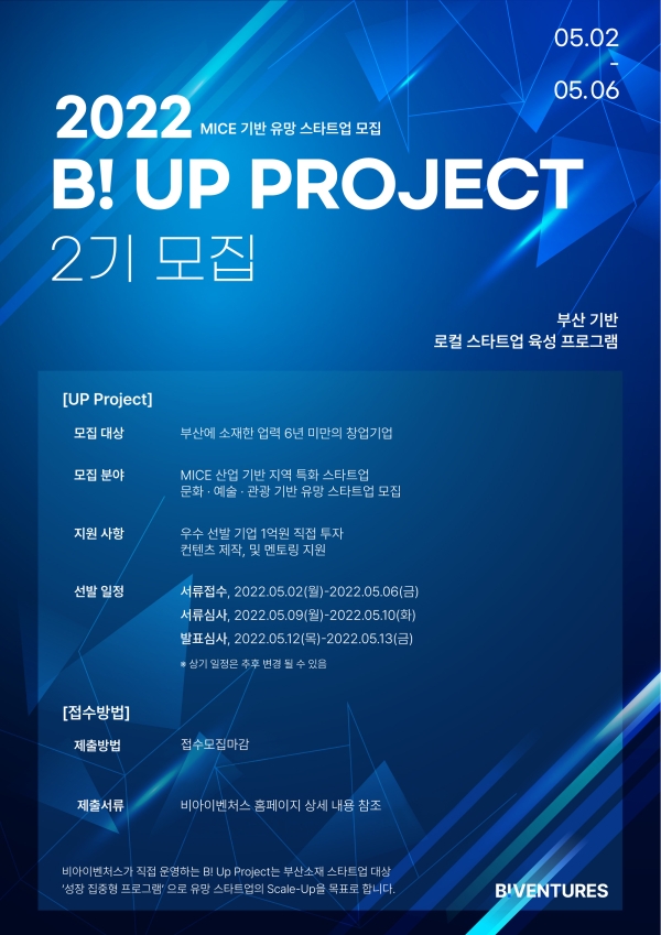 ‘비아이벤처스’ UP-PROJECT 2기 모집 성료