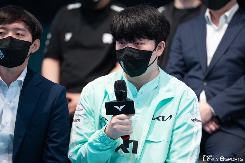 미디어데이에 참석한 담원 기아 '캐니언' 김건부.