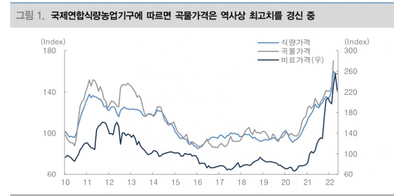 곡물 중 소맥 가장 매력적 투자수단...식량위기, 수출제한정책 강화로 확인 - 대신證