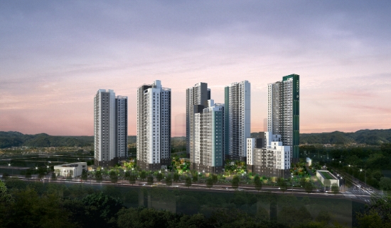 음성 푸르지오 센터피크 야경 투시도