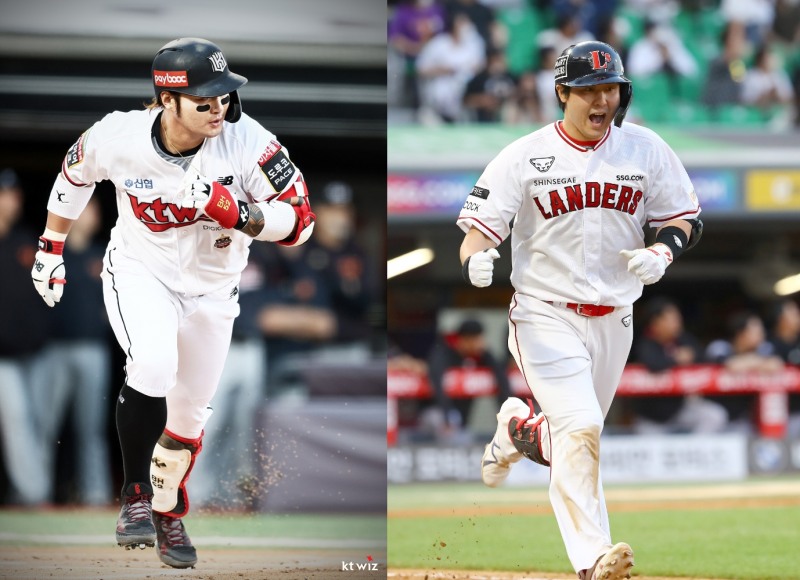 KBO 리그 41년을 맞아 홈런 역사에 새 장을 펼치고 있는 박병호(왼쪽)와 최정