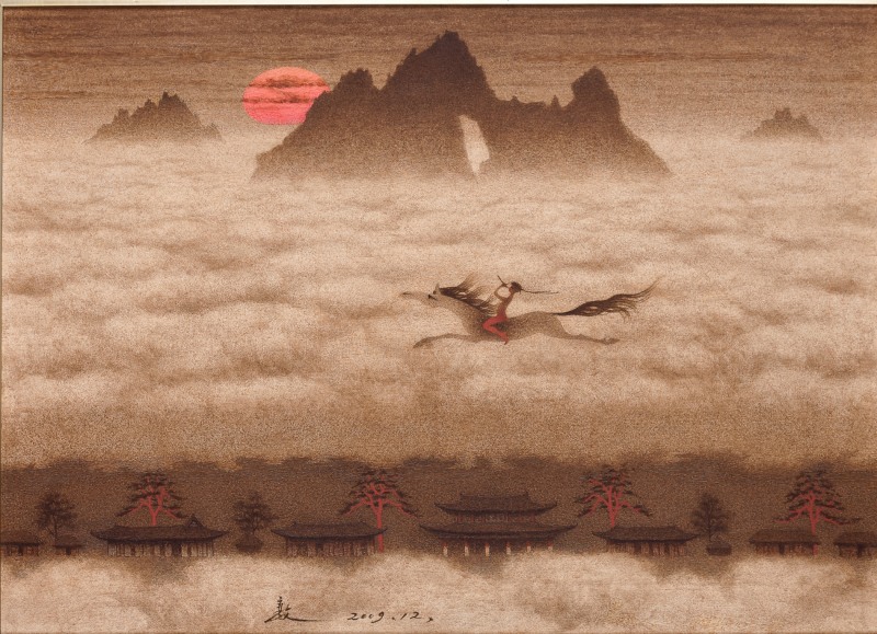 박돈화백, 일출봉의노래, 2009년 / 사진=Courtesy of artist, 김달진미술자료박물관