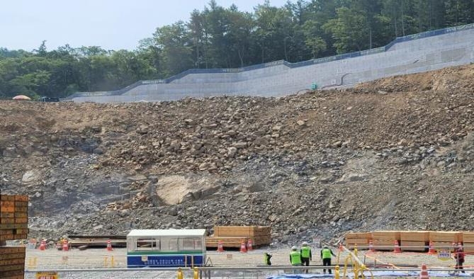 법면 토사 및 발파석 흘러내림 현장 적발