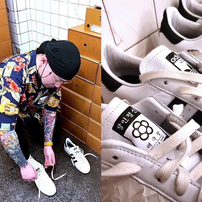 슈퍼스타 태극당을 착화 중인 타투이스트 해빗