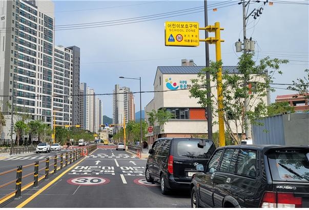 시·종점 표지판 지주 개선사업 시행 후 모습 (사진제공 = 광주광역시)