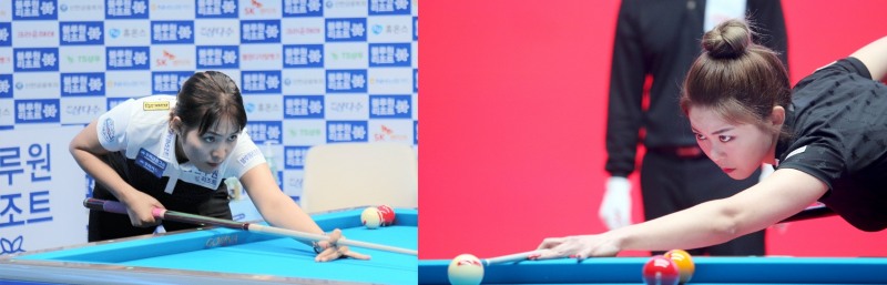 다섯 번째 맞대결 하는 스롱(왼쪼)과 김가영(사진=PBA) 