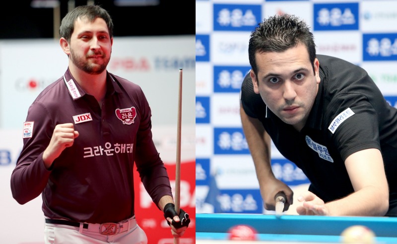 응우옌,마민캄을 잡고 8강에 오른 스페인의 마르티네스와 사파타(사진=PBA)