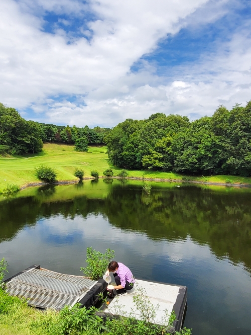농약 잔류량 검사 모습.