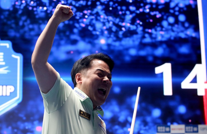 PBA 첫 정상에 오른 슈퍼맨의 환호(사진=PBA)